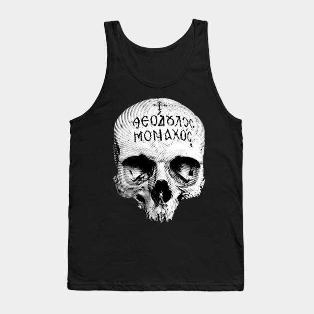 Gothic Eastern Orthodox Monk Skull Tank Top by thecamphillips